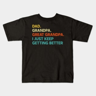 Retro dad grandpa great grandpa fathers day funny Kids T-Shirt